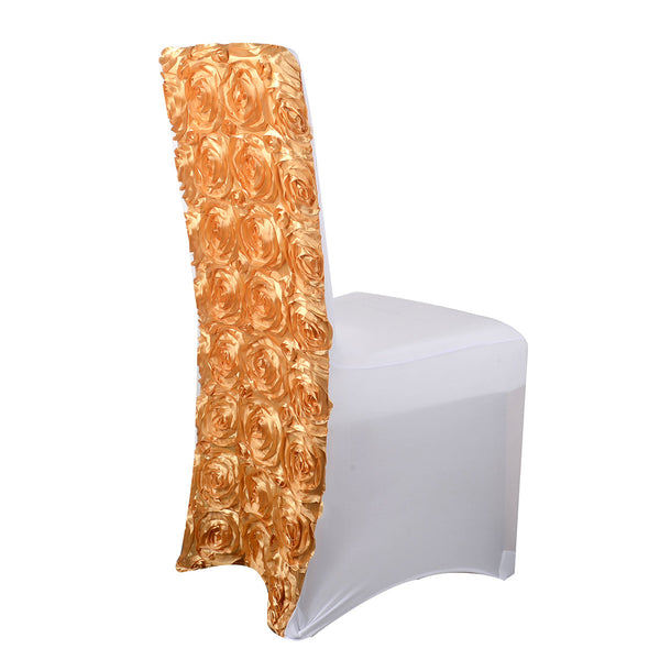 GOLD Spandex Folding Chair Cover with Glittered Metallic Back Party  Decorations