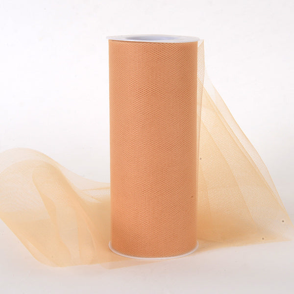 Ivory 6 Inch Tulle Fabric Roll 100 Yards
